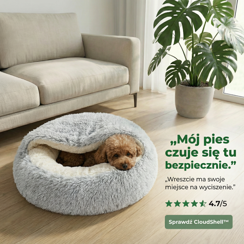 Legowisko CloudShell™ – Prywatna Strefa Spokoju dla Psa i Kota