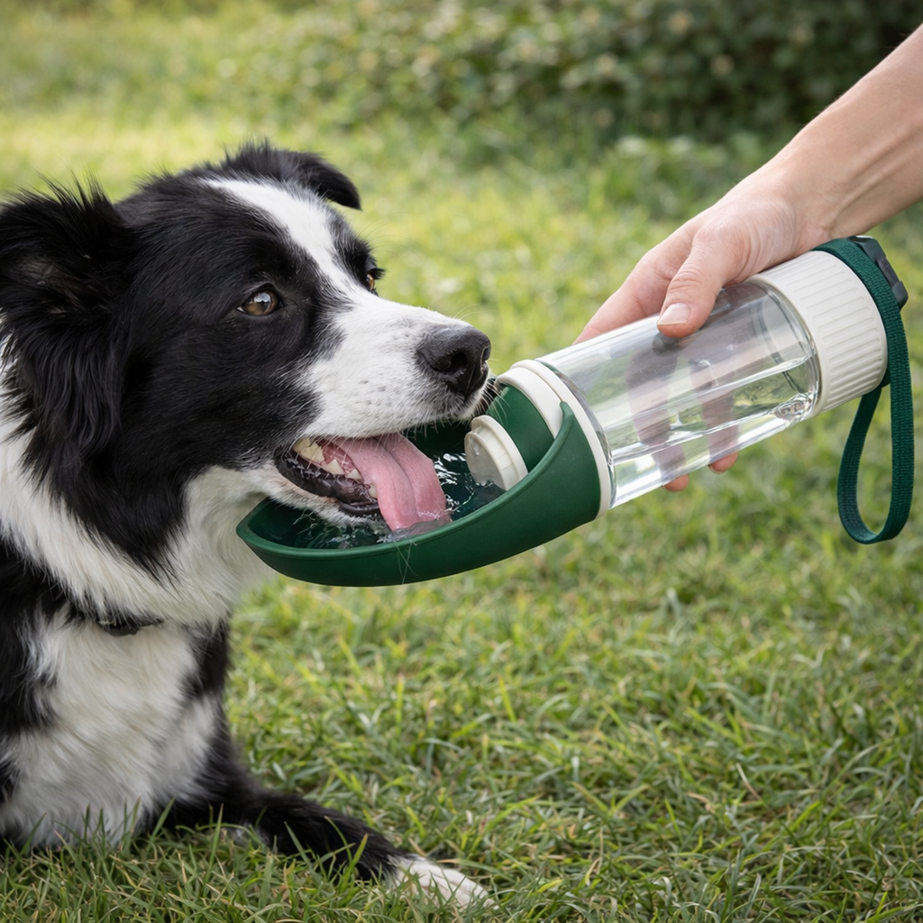 PuraSip™ Outdoor Bottle Butelka Turystyczna z Miską dla Psa